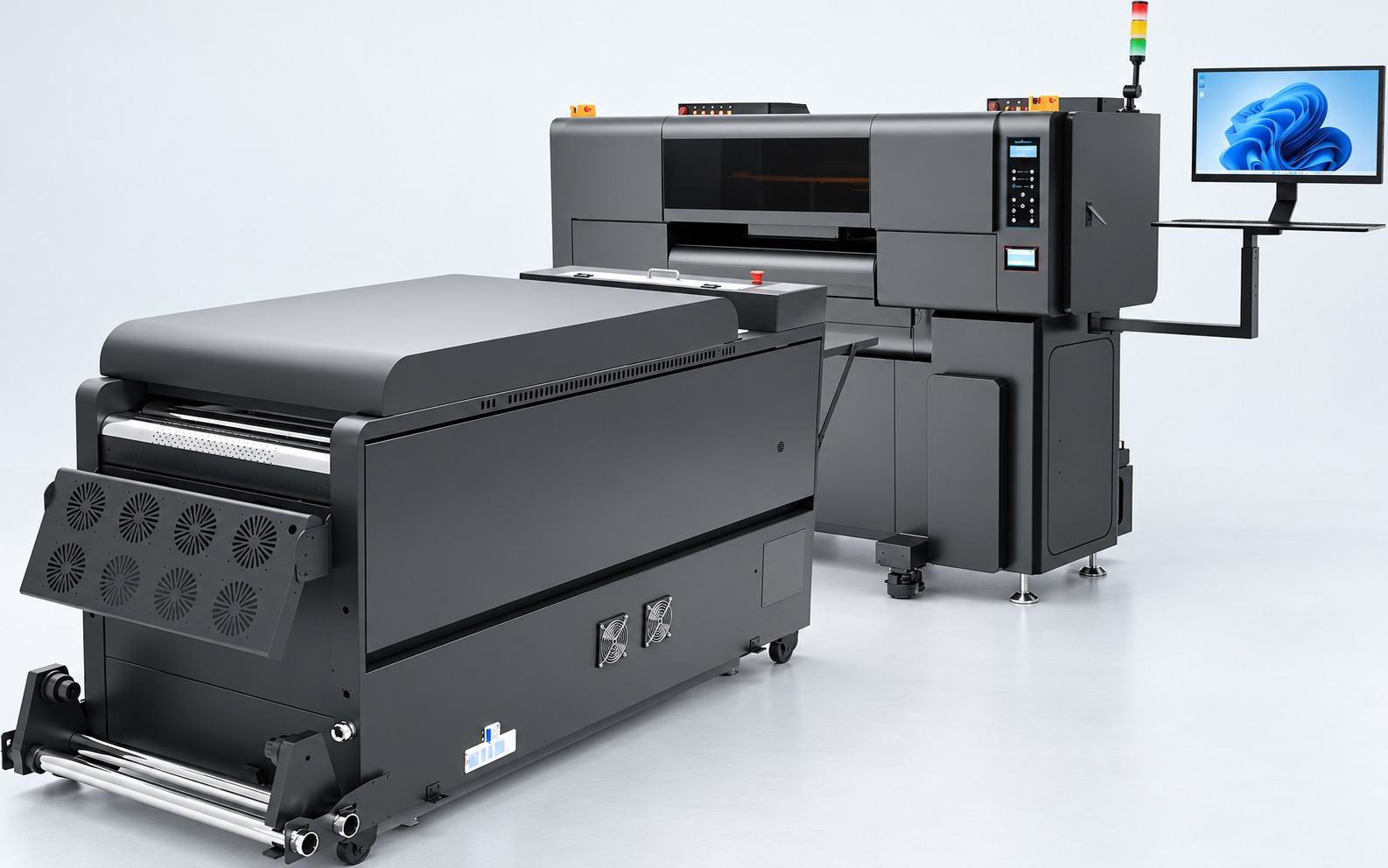 Linia DTF Eltron BF-60E6-S1 PRO — drukarka sześciogłowicowa i proszkarka z tunelem