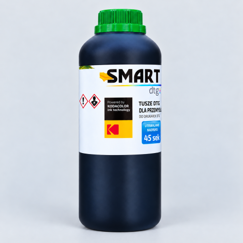 Atrament DTG Kodak KODACOLOR Black 1 l — pojedyncza butelka na szarym tle