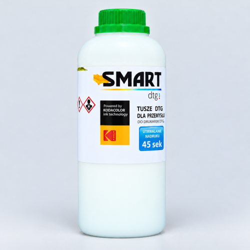 Atrament DTG Kodak KODACOLOR White 1 l — pojedyncza butelka na szarym tle
