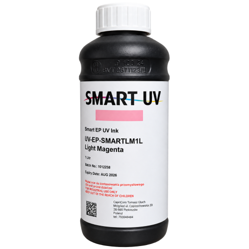 Atrament UV Smart EP Light Magenta 1 l — butelka z etykietą UV-EP-SMARTLM1L